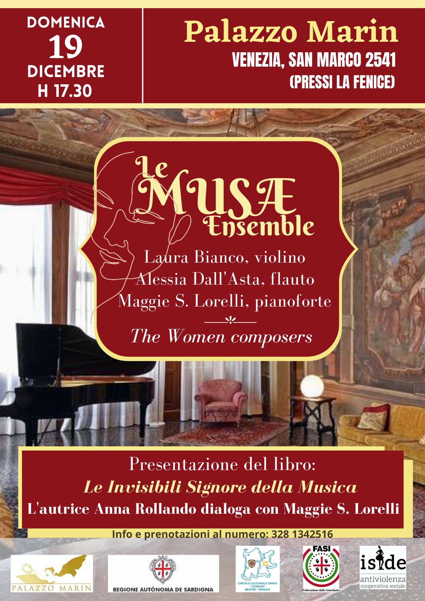 Poster for Palazzo Marin Concert 19 12 21